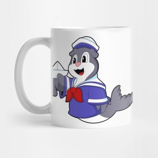 Seal as Sailor with Boat Mug